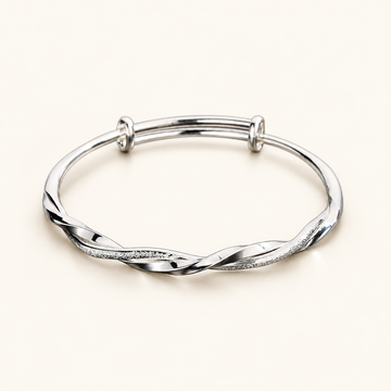 Anpassbarer Damen Armreif mit gedrehtem Design