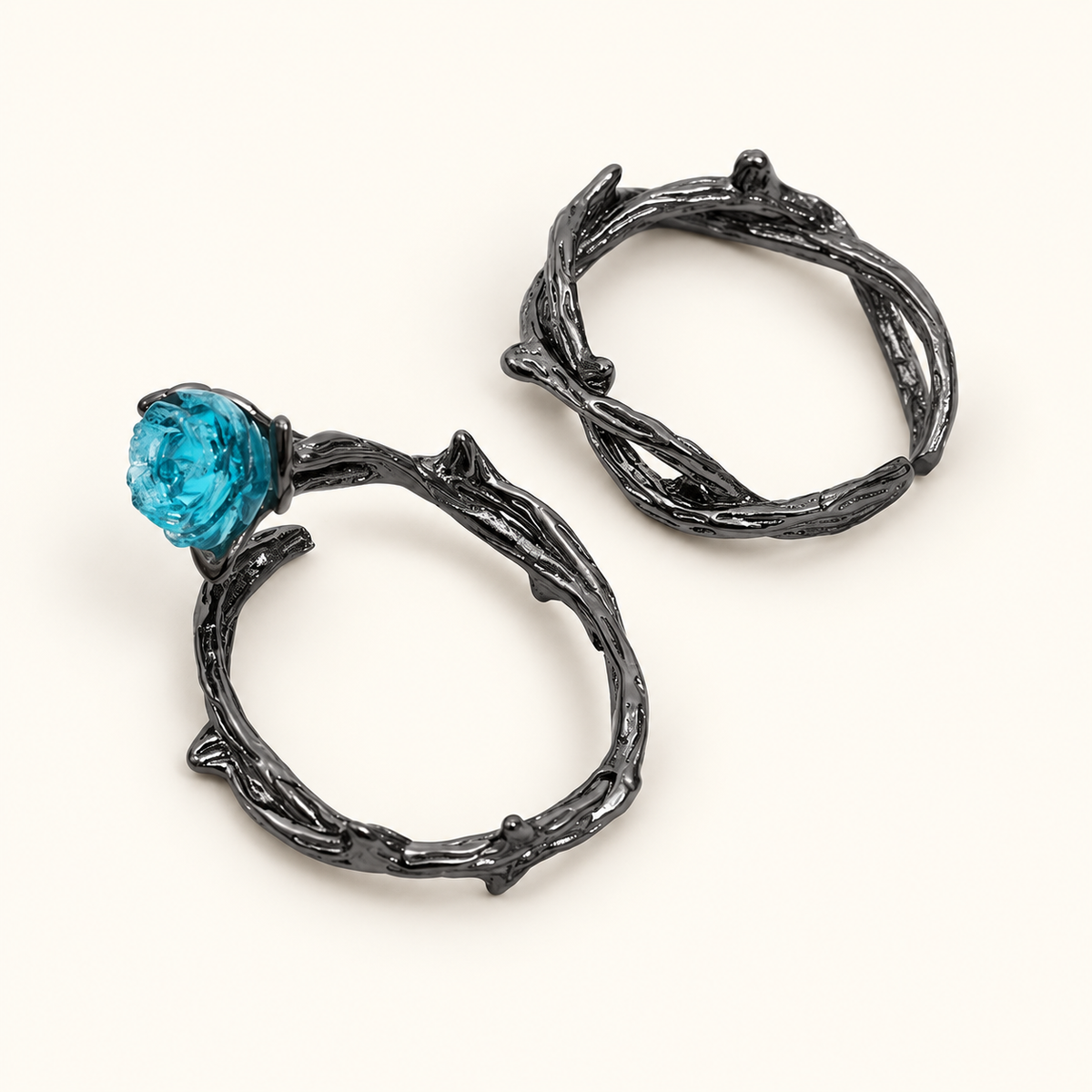 Damen Verstellbarer Ring mit Offenem Dornenmotiv