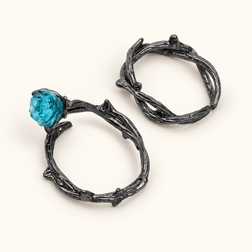 Damen Verstellbarer Ring mit Offenem Dornenmotiv