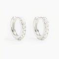 Cleo - Mikro Pave Silber Huggies