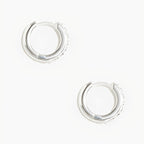 Cleo - Mikro Pave Silber Huggies