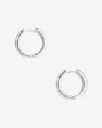 Manda - Kleine Pave Silber Huggies
