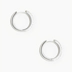 Manda - Kleine Pave Silber Huggies