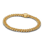 Soraya – Armband Kubanische Kette aus Moissanit Gold 18K