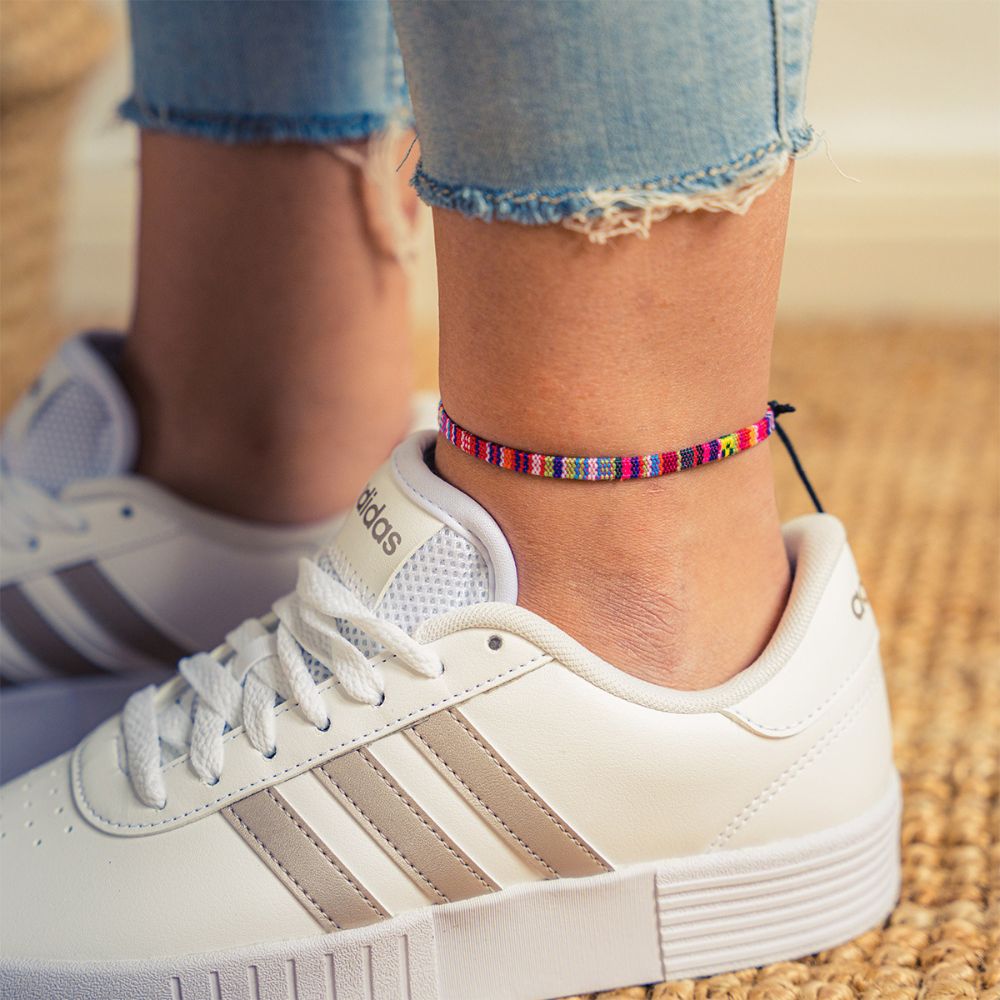 Verstellbare Fußkette für Damen mit Geflochtenem Kordeldesign