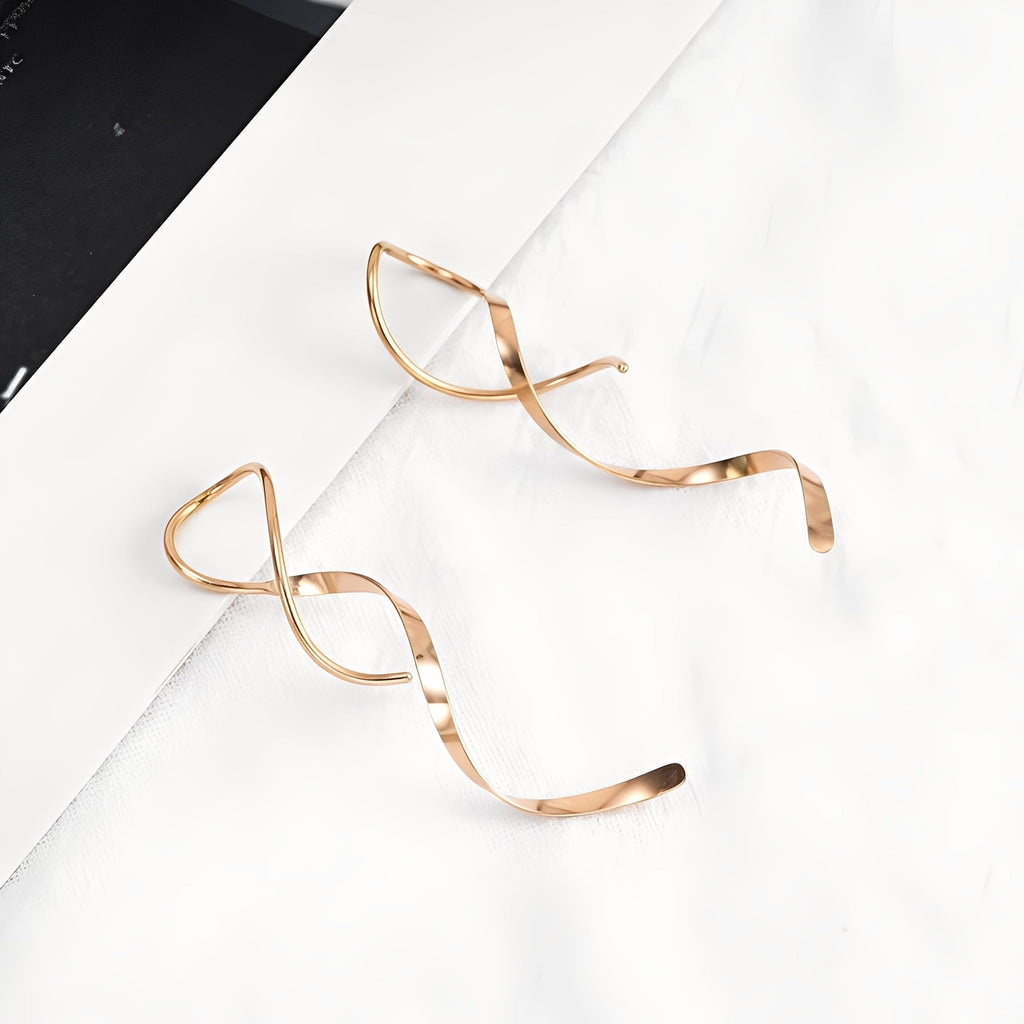Mel – Ohrringe Spiralen Gold
