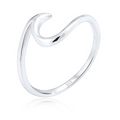 Minimalistischer Wellenring - Silberner Ring in Wellenform