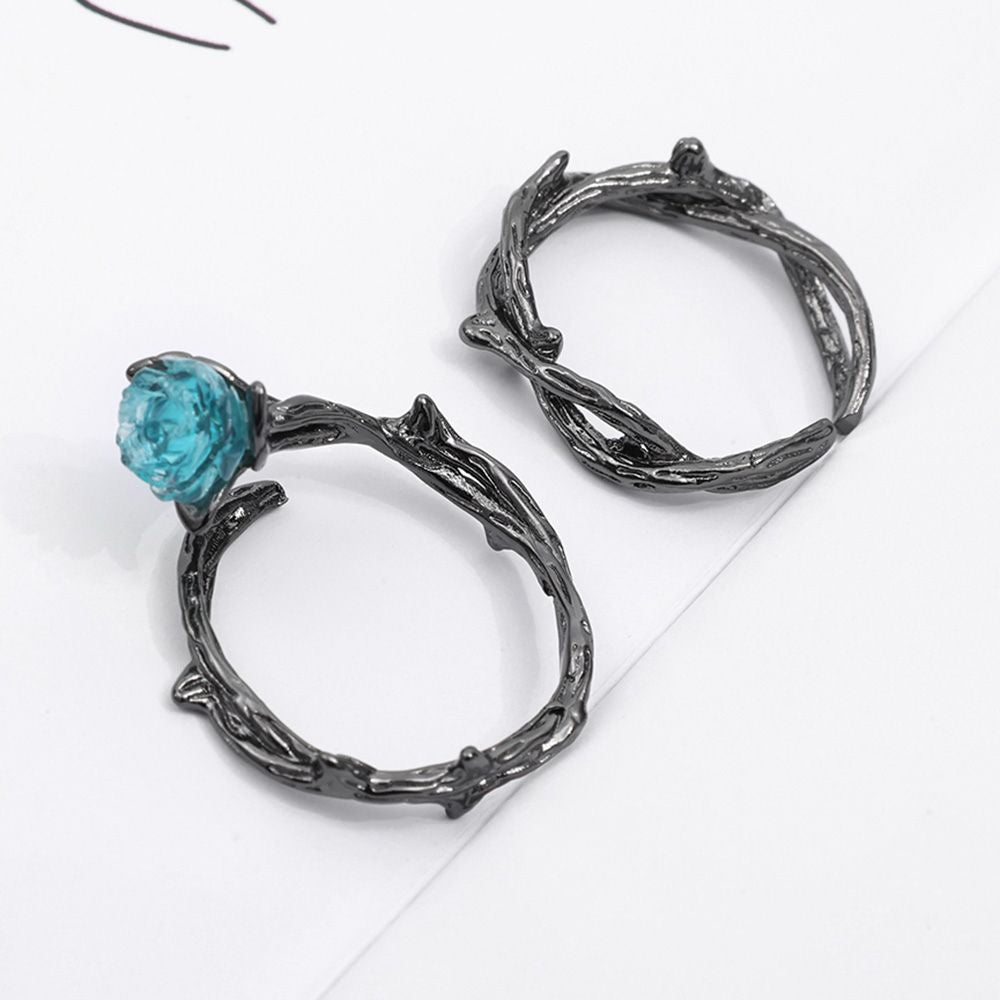 Damen Verstellbarer Ring mit Offenem Dornenmotiv