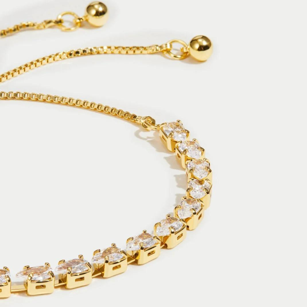 Goldenes Kristallarmband - Anpassbares Kristallarmband