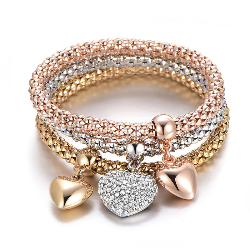Aria – Armband aus Metall mit festen Herzen