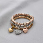 Aria – Armband aus Metall mit festen Herzen