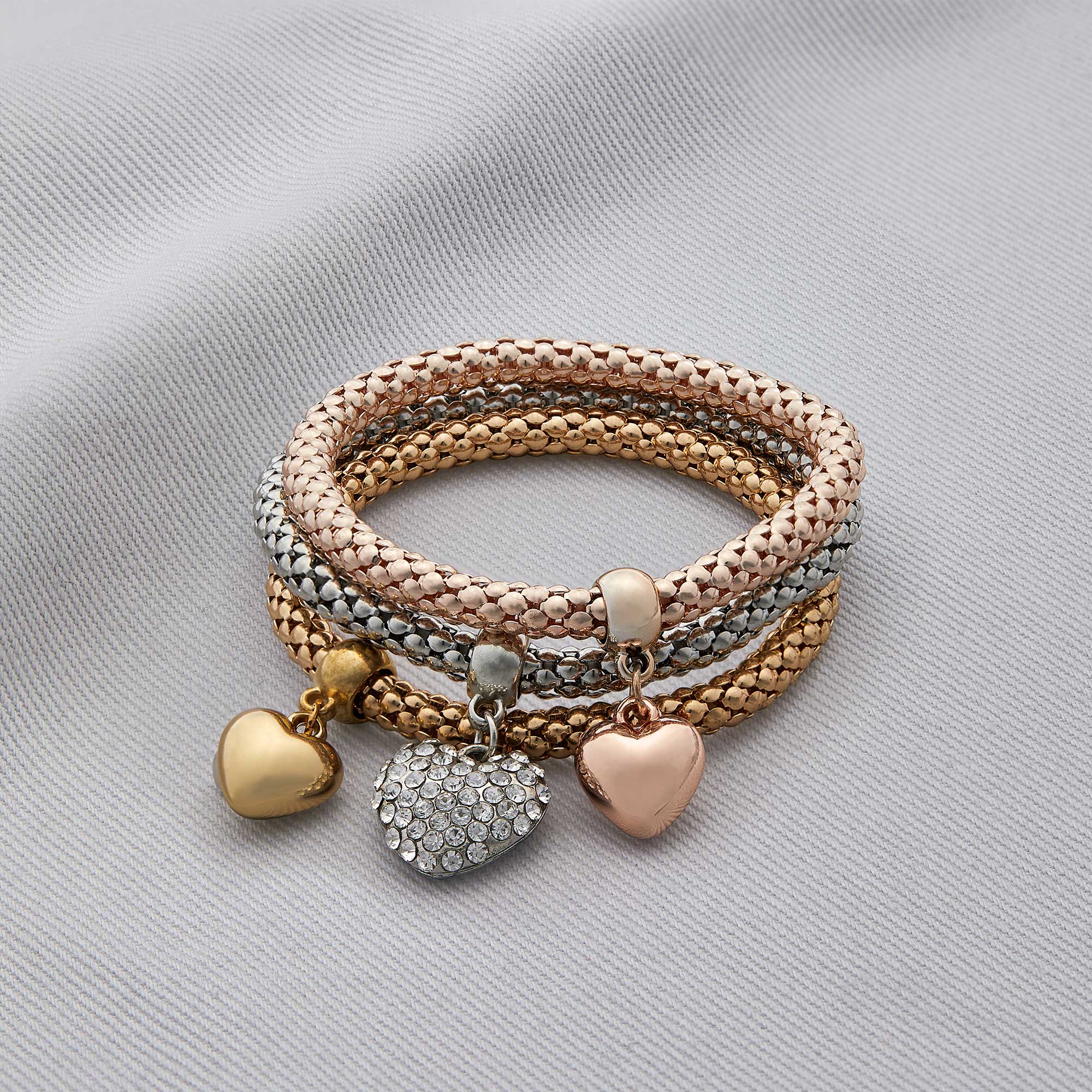 Aria – Armband aus Metall mit festen Herzen