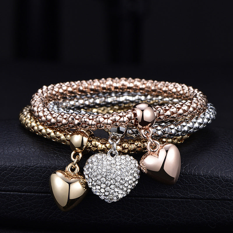Aria – Armband aus Metall mit festen Herzen