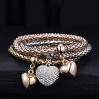 Aria – Armband aus Metall mit festen Herzen