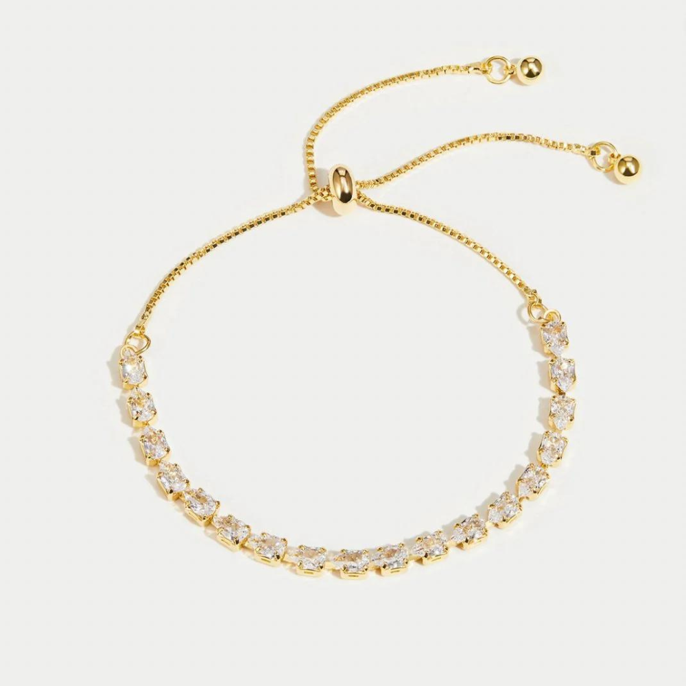 Goldenes Kristallarmband - Anpassbares Kristallarmband