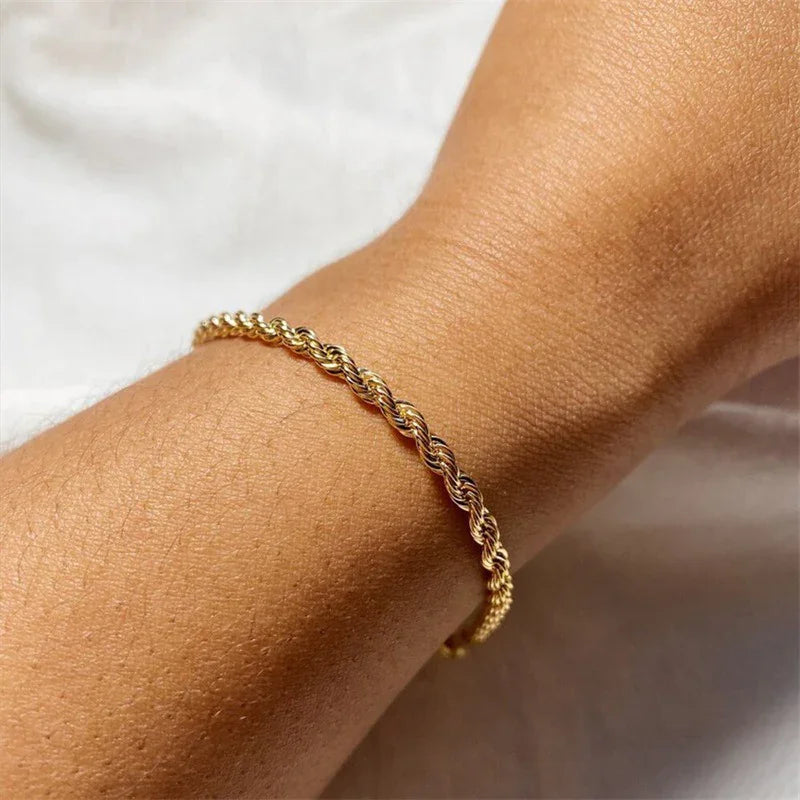 Gigi – Armband Seilglieder Gold Elegant