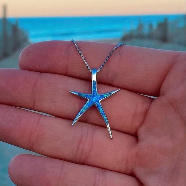 Starla – Kette mit Seestern und blauem Akzent