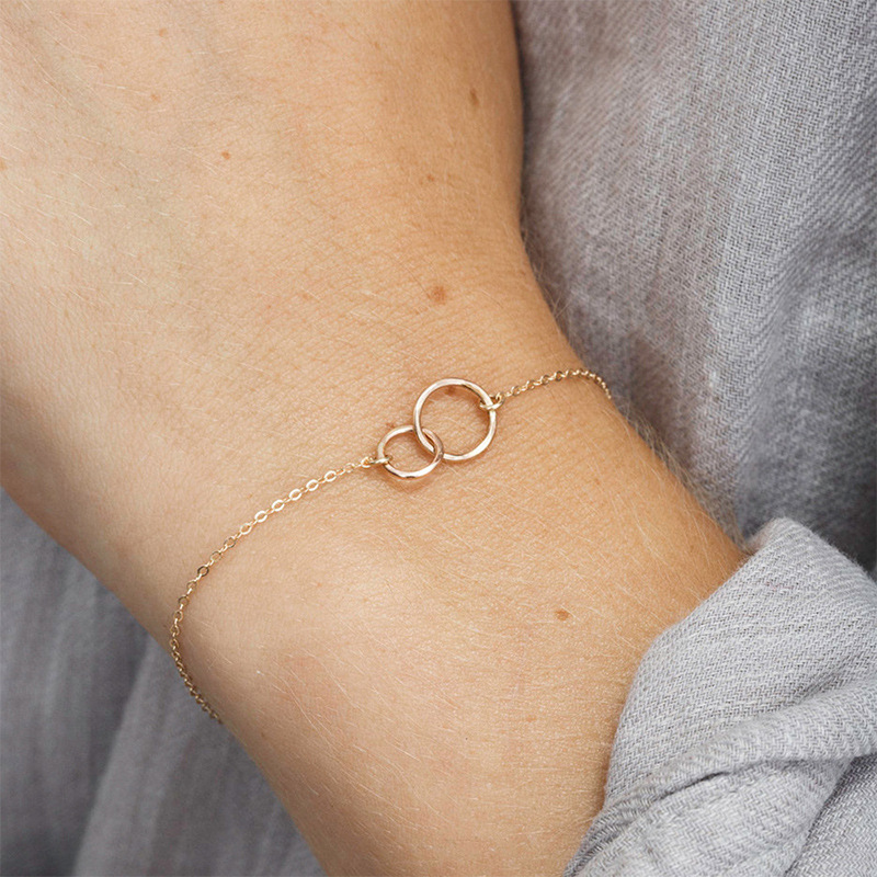 Verflochtene Ringe Armband - Überlappende Ringe