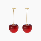 Rote Kirschen Ohrringe - Leichte Kirschen-Ohrringe