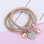 Aria – Armband aus Metall mit festen Herzen