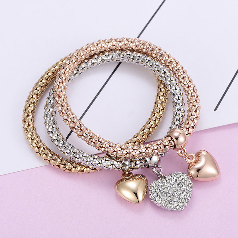 Aria – Armband aus Metall mit festen Herzen