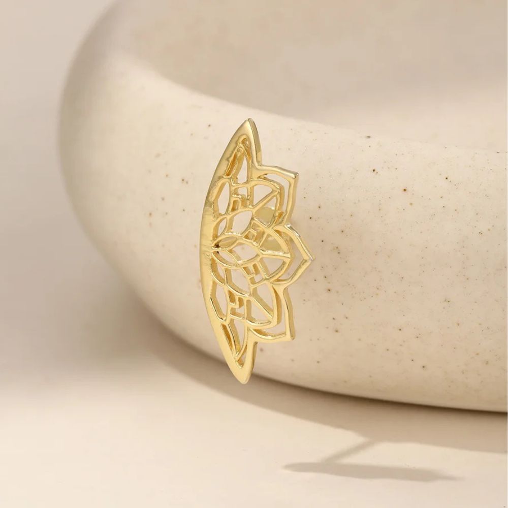 Damen Helix-Ohrring im Mandala-Design