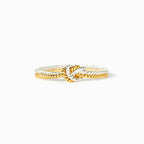 Mutter & Tochter Bond Ring - Ring mit 2 Strängen und Knoten