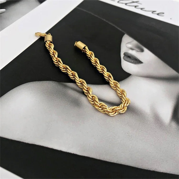 Gigi – Armband Seilglieder Gold Elegant