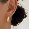 Chunky Waterdrop Ohrringe - Übergroße goldene Ohrstecker