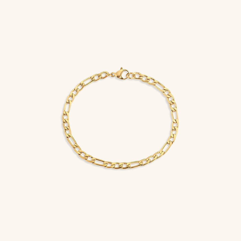 Saturn - Goldenes Kettenarmband
