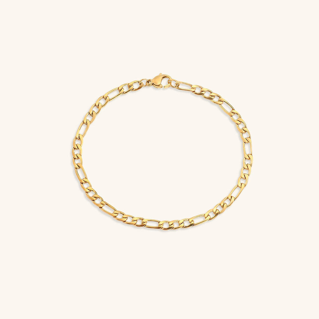 Saturn - Goldenes Kettenarmband