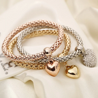 Aria – Armband aus Metall mit festen Herzen