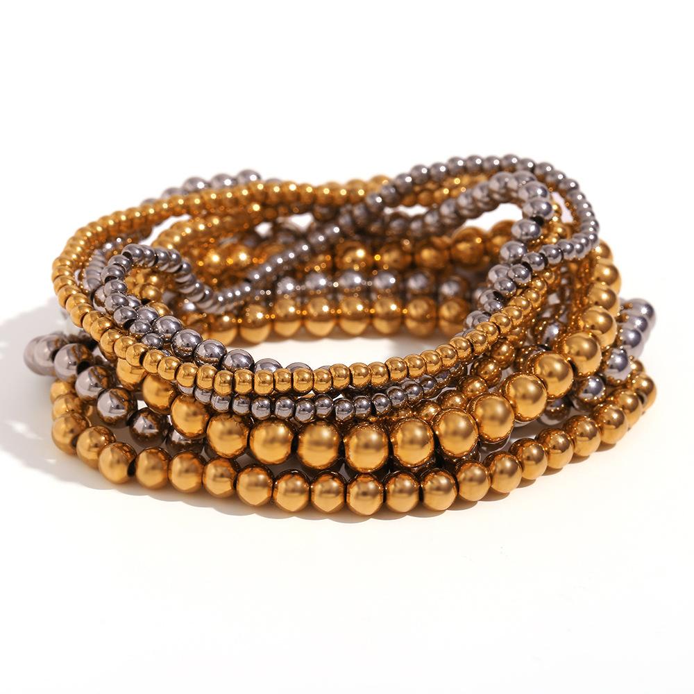 Crea - Metallisches stapelbares modisches Goldarmband (4mm)