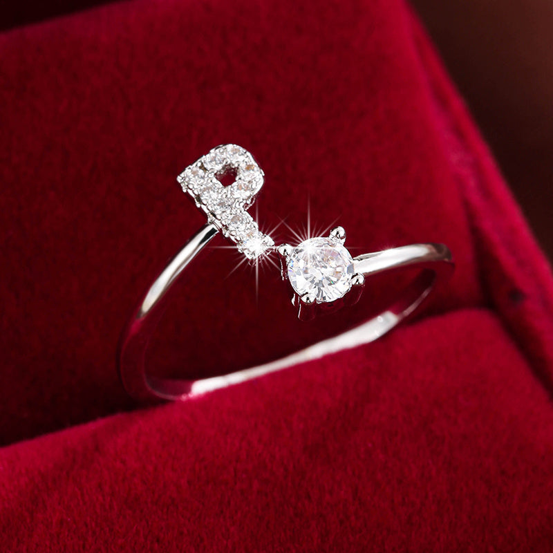 Nova – Moderner offener Ring mit Initiale
