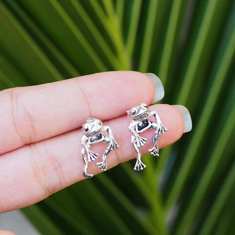 Süße Frosch-Ohrringe - Mini-Frosch-Design