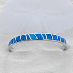Ocean – Armband aus blauem Opal und Silber