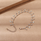 Schmetterlings Quaste Fußkette - Zirkonia Fußkette