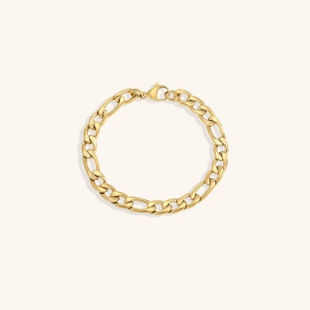 Saturn - Goldenes Kettenarmband