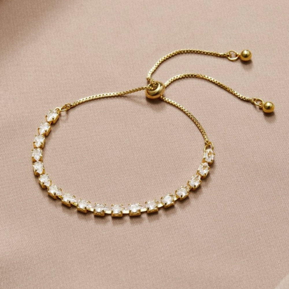 Goldenes Kristallarmband - Anpassbares Kristallarmband