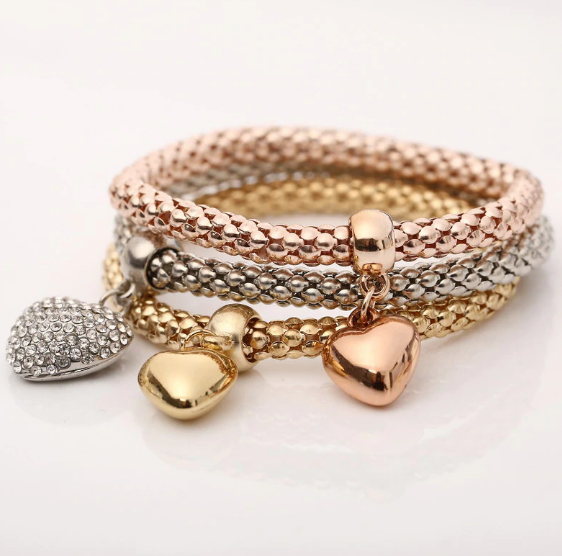 Aria – Armband aus Metall mit festen Herzen