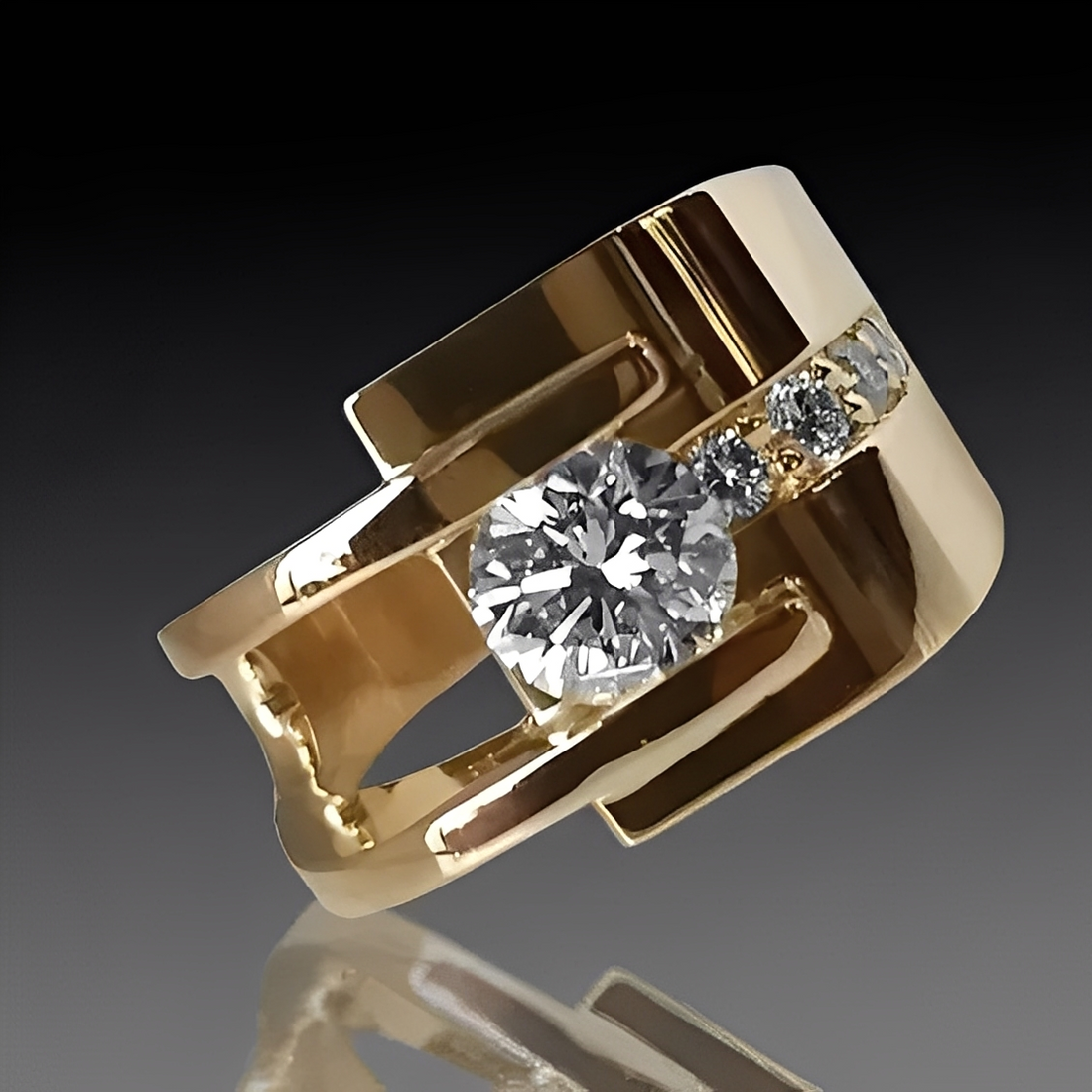 Sharon – Vintage-Ring mit unregelmäßigen Details