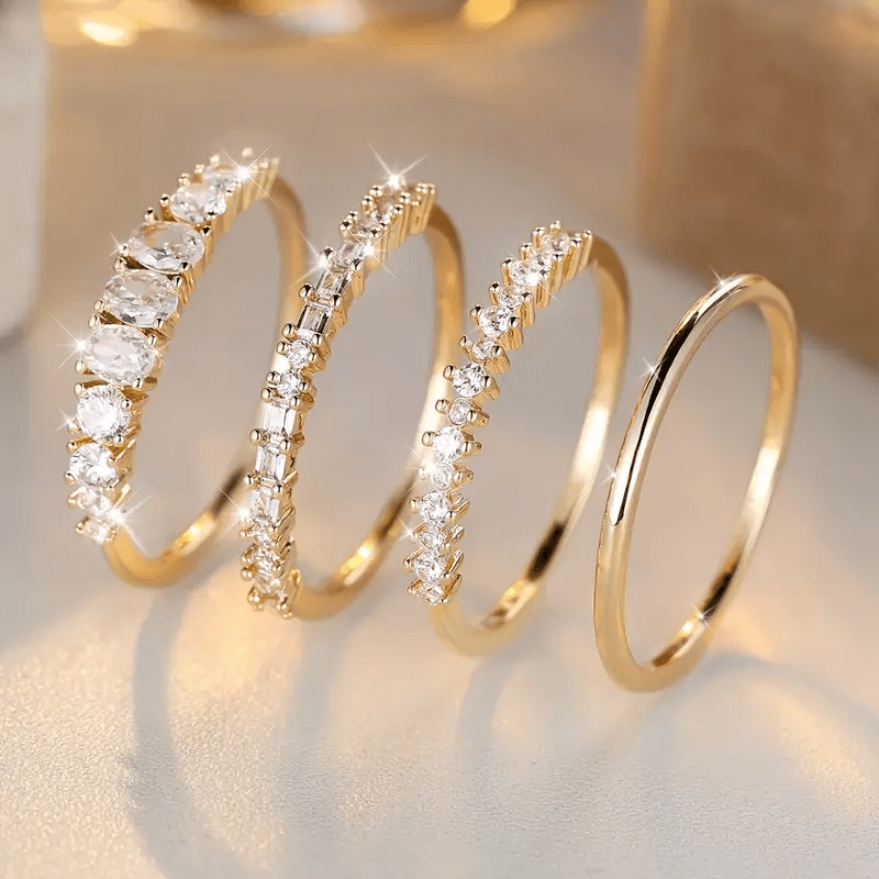 Elyna – Elegante Goldringe mit Zirkonsteinen
