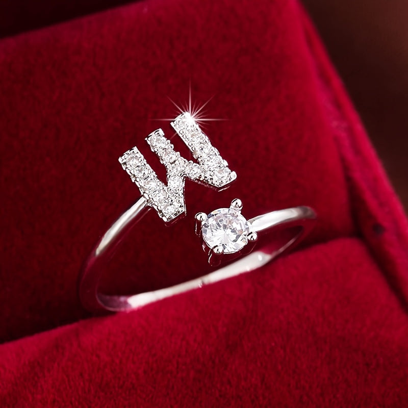 Nova – Moderner offener Ring mit Initiale