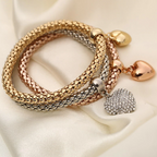 Aria – Armband aus Metall mit festen Herzen