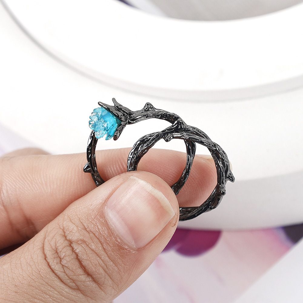 Damen Verstellbarer Ring mit Offenem Dornenmotiv