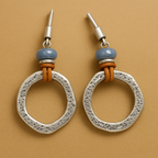 Mira – Silberne runde Ohrringe im Boho-Vintage-Look