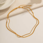 Doppelt gedrehte Kette - Lagenkette in Gold