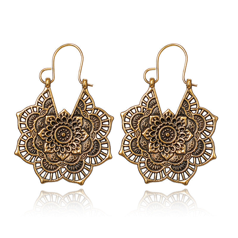 Sanya – Ohrringe Mandala der Lotusblume