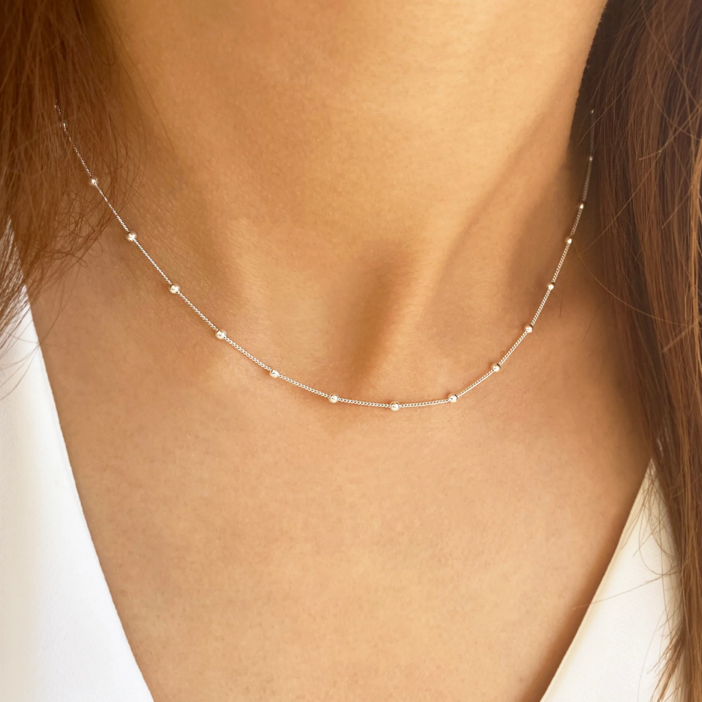 Satelliten Choker Halskette - Goldene Luxuskette