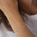 Verflochtene Ringe Armband - Überlappende Ringe